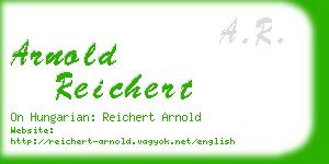 arnold reichert business card